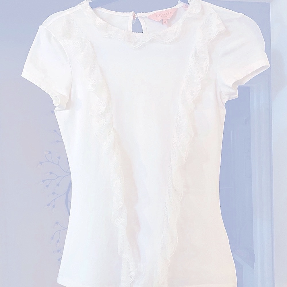 Ted Baker white lace T-shirt